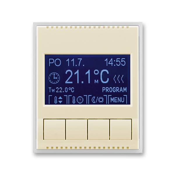 termostat programovatelný ELEMENT 3292E-A10301 21 slonová kost/led.bílá